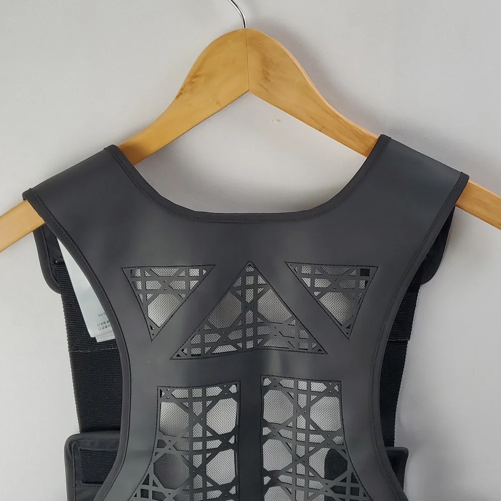 Dior Designer 2019 Black Tactical Harness Vest Sz S Luxury Streetwear - Picture 6 of 14